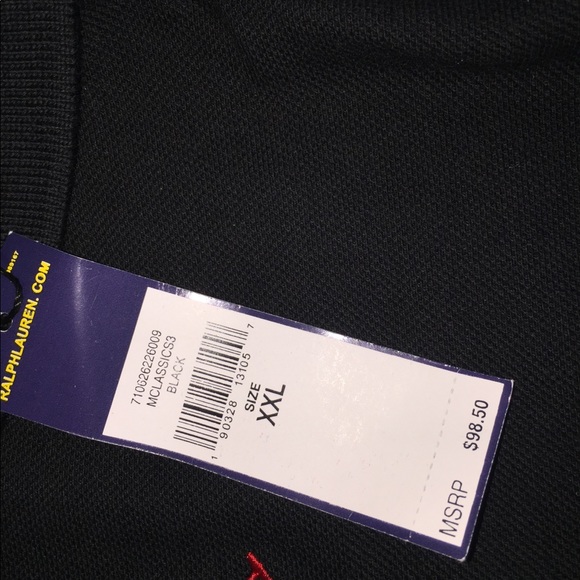 Men’s Red, Black and blue  button collar Polo - Picture 6 of 6